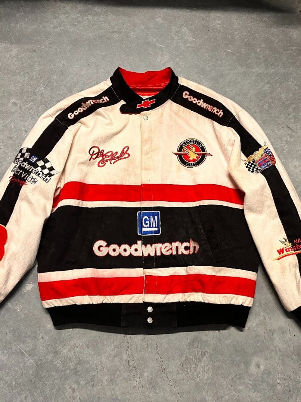 Vintage Dale Earnhardt Jacket XL NASCAR Winston Cup Jeff Hamilton Racing  READ
